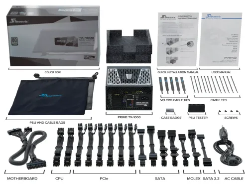 Zasilacz Seasonic Prime-TX-1000 1000W 80+ Titanium Czarny