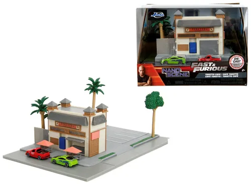 Zestaw pojazdów JADA TOYS Szybcy i wściekli Nano Scene Kawiarnia Toretto 9334914314R00