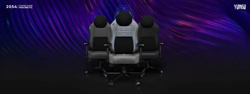 Fotel YUMISU 2054 Magnetic Jasnoszaro-czarny