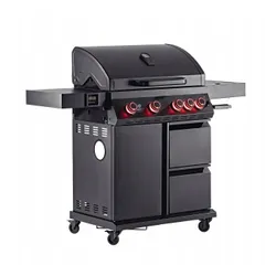 Grill Gazowy Landmann Cool Black 4.1 Maxx 4+1 Palniki Żeliwny Ruszt