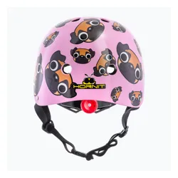 Kask rowerowy dziecięcy Hornit Pug pink/brown
