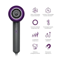 Suszarka do włosów TrueLife HairDryer D3 Jonizacja Zimny nawiew 1800W 2 prędkości 4 temperatury