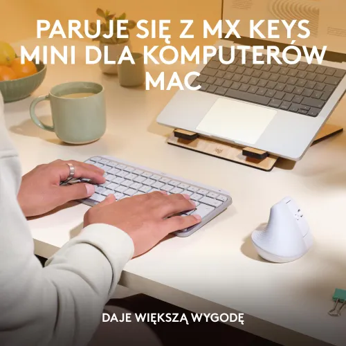 Myszka Logitech Lift dla Mac - biały