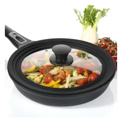 KUCHENPROFI Silicone Glass 20 / 22 / 24 cm - pokrywka uniwersalna szklana