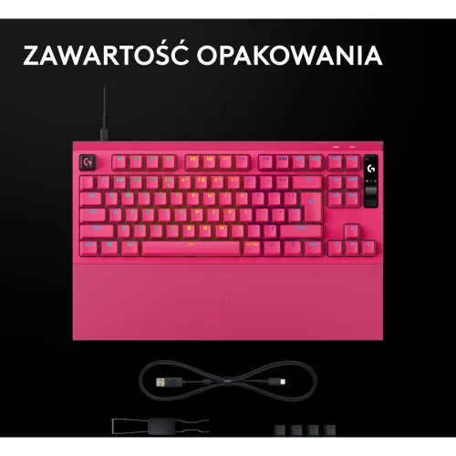 Klawiatura magnetyczna Logitech G Pro X2 TKL Rapid Różowy