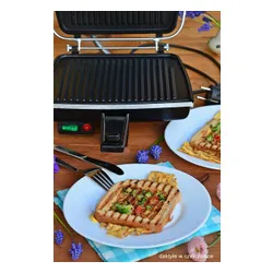 Opiekacz Dezal Panini 1300W Czerwony