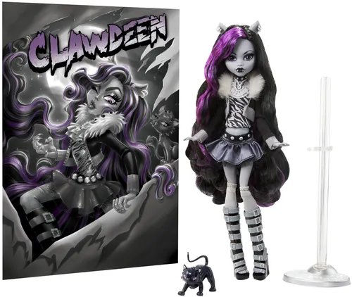 Lalka MONSTER HIGH Reel Drama Straszny Seans Clawdeen Wolf HKN28