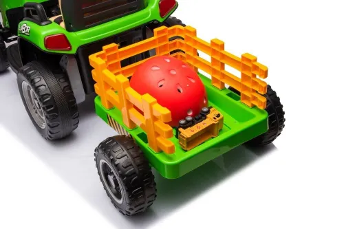 Traktorek Na Akumulator Dla Dziecka Bbh-030 Z Przyczepką Pilot Światła LED