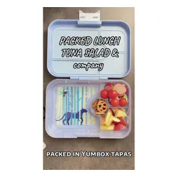 Lunchbox pojemnik na śniadanie XL Yumbox Tapas 4 - hazy blue / panther