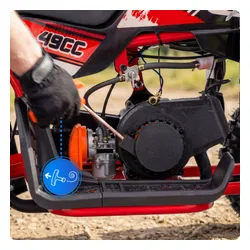 Quad dla dzieci spalinowy 49cc duże koła 6" hamulce mini tarczowe VOLTOURI