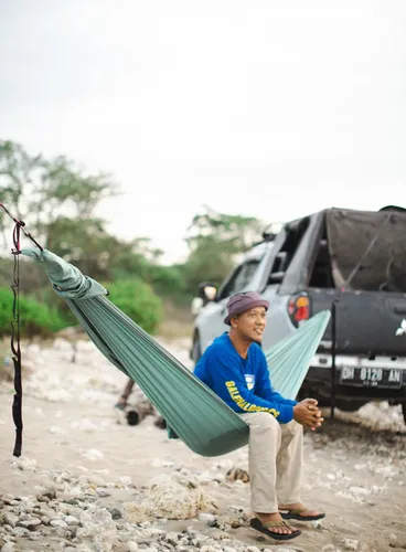 Hamak Ticket To The Moon Compact Hammock - petrol green