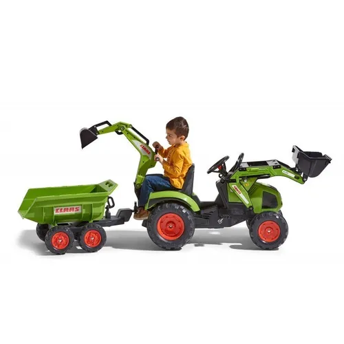 Traktor Na Pedały Dla Dzieci 3-6 Lat Do 50Kg Falk Claas Przyczepa Łyżka Spychacz