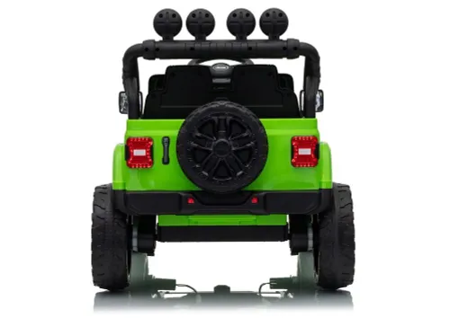 Auto Na Akumulator Jeep Rubicon 2X200W 24V Eva Skóra LED Pilot Radio MP3