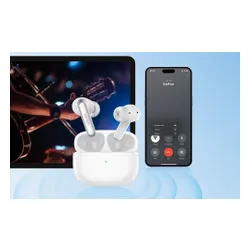 Słuchawki bezprzewodowe Earfun Air2 Dokanałowe Bluetooth 5.3 Biały