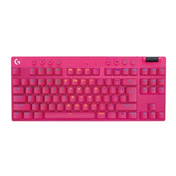 Klawiatura mechaniczna Logitech G Pro X TKL Lightspeed Tactile - GX Brown - różowy