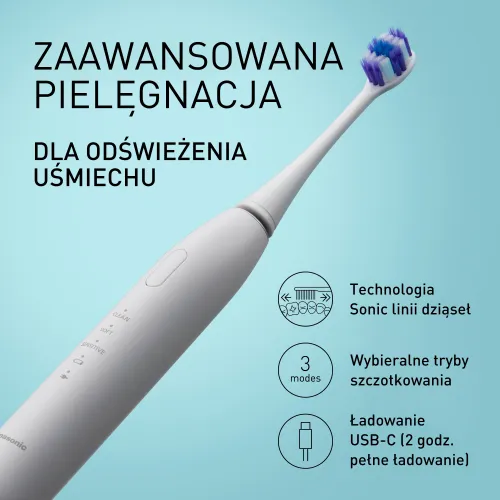 Szczoteczka soniczna PANASONIC 600EW-DA37-W803 Biały