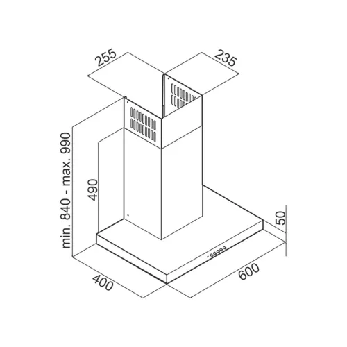 Okap VDB T-Eco 60 Srebrny