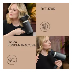 Suszarka do włosów Panasonic EH-NA7N-K825 Dyfuzor Zimny nawiew 1600W 1 prędkość 3 temperatury