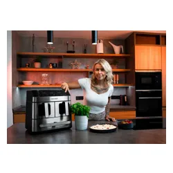 Air Fryer Frytkownica beztłuszczowa CONCEPT Pizza Trio FR9000 18.5 l z podwójnym koszem + szuflada do pieczenia