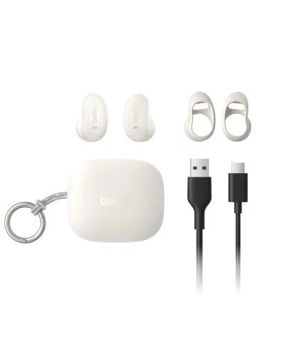 Słuchawki bezprzewodowe Belkin SoundForm Anywhere Douszne Bluetooth 5.4 Piaskowy
