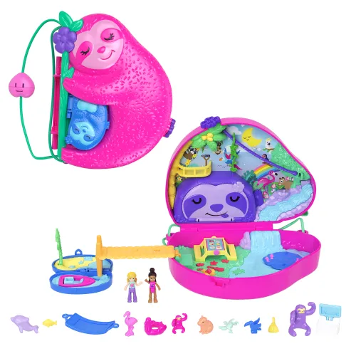 Lalka POLLY POCKET Kompaktowa torebka Rodzina leniwców HRD40