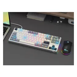 Klawiatura ROYAL KLUDGE R87 Pro Half Grey Brown Switch