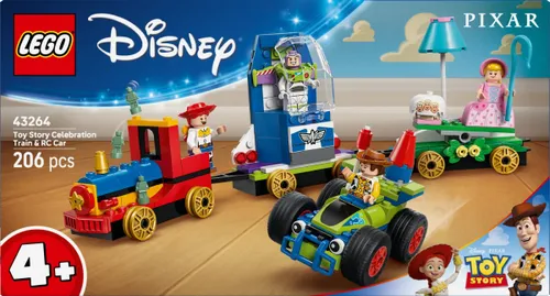 LEGO Klocki Disney 43264 Toy Story - Okolicznościowy pociąg i Pan Sterowany
