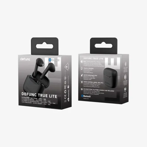 Słuchawki bezprzewodowe DeFunc True Lite Douszne Bluetooth 5.3 Czarny