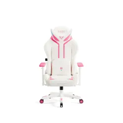 Fotel Diablo Chairs X-Ray 2.0 Small do 90kg Skóra ECO Biało-różowy
