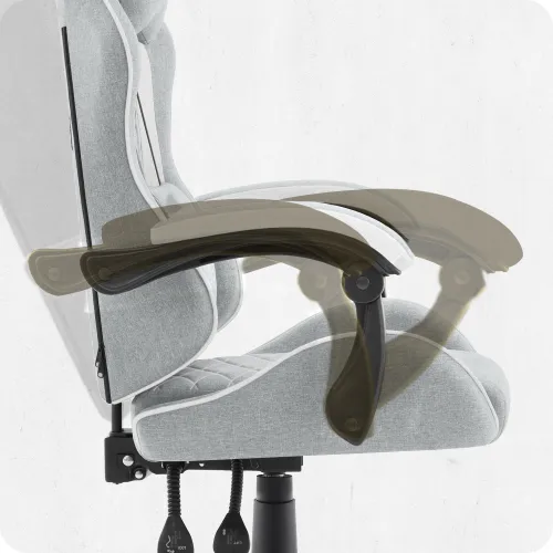 Fotel gamingowy CABRO C500 Szaro-Biały