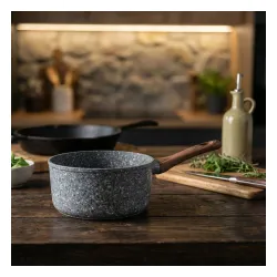 FLORINA Granite Padella 2,4 l czarny - rondel aluminiowy z powłoką nieprzywierającą