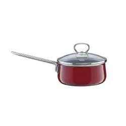 RIESS Nouvelle Rosso 1 l - rondel emaliowany z pokrywką