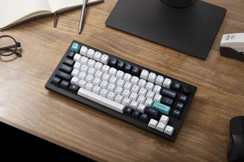 Klawiatura KEYCHRON Q1 Max Wireless Switch Gateron Jupiter Banana Czarno-biało-niebieski