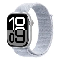 Apple Watch Series 10 GPS koperta 46mm aluminium srebrne opaska sportowa błękitny obłok