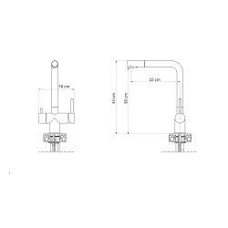 Bateria Quadron Ellen 3673512BLM Czarny Stal szlachetna