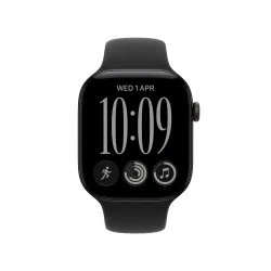 Apple Watch Series 12 GPS Koperta 42 mm z aluminium w kolorze czarnym Pasek sportowy w kolorze czarnym S/M