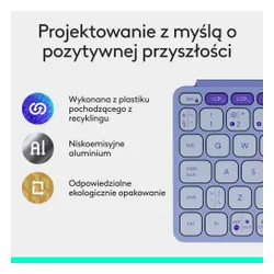 Klawiatura nożycowa Logitech Keys-To-Go 2 Fioletowy