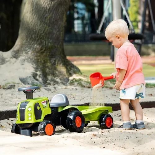 Falk Jeździk Claas 470 Arion Zielony Z Przyczepką + Zestaw Do Piasku