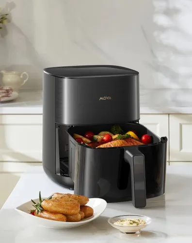 Air Fryer Frytkownica beztłuszczowa MOVA FD10S Pro Czarny 6l z okienkiem do obserwacji postępów gotowania
