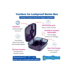 Lunchbox głęboki 5-komorowy Yumbox Go Bento Box - Berlin charcoal gray