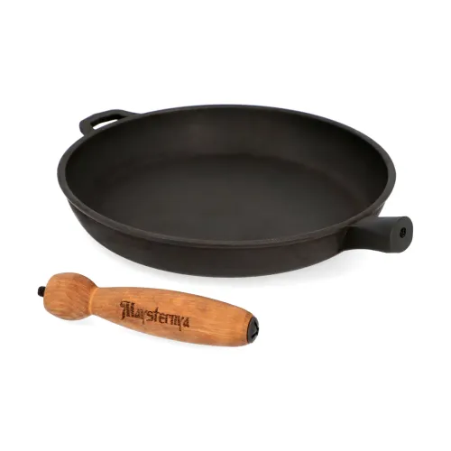 Patelnia żeliwna z pokrywką MAYSTERNYA WOOD 24 cm