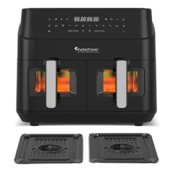 Air Fryer Frytkownica beztłuszczowa TURBOTRONIC TT-DAF6W Czarny 9l z podwójnym koszem