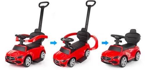 Jeździk Mercedes 4w1 chodzik, pchacz c-class 63 amg, jeździdełko dla dzieci, autko