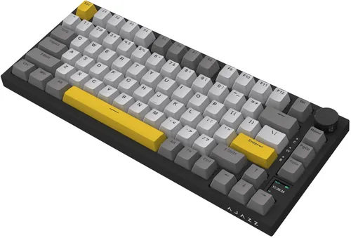Klawiatura AJAZZ AK820 Pro RGB Hot Swap Flying Fish Switch Czarno-szaro-żółty
