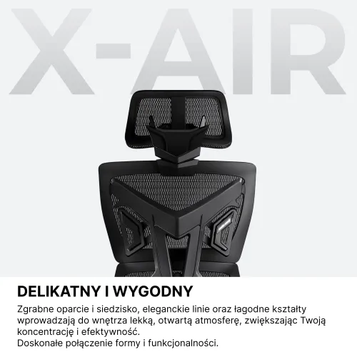 Fotel Anda Seat X-Air Pro XL Gamingowy do 120kg Tkanina Czarny