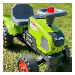 Falk Traktorek Baby Claas Axos 310 Zielony z Przyczepką od 1 roku