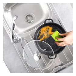 Patelnia granitowa ze szklaną pokrywką GRANDE 28 cm