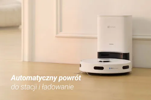 Robot sprzątający Ezviz RE5S Plus Funkcja mopowania Stacja oczyszczająca Tworzenie mapy pomieszczenia Biały