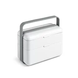 Lunchbox / śniadaniówka ze sztućcami Blim + Bauletto M - arctic white