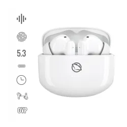 Słuchawki bezprzewodowe Manta TWS Rytmo Bluetooth 5.3 Biały